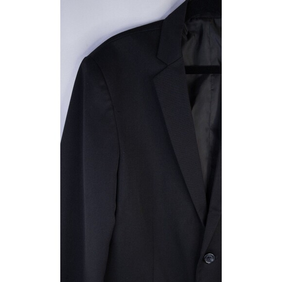 Calvin Klein 2-Pcs Solid Black Jacket Sz Husky 12 Pants 28X15 Poly Blend EUC - Picture 5 of 16